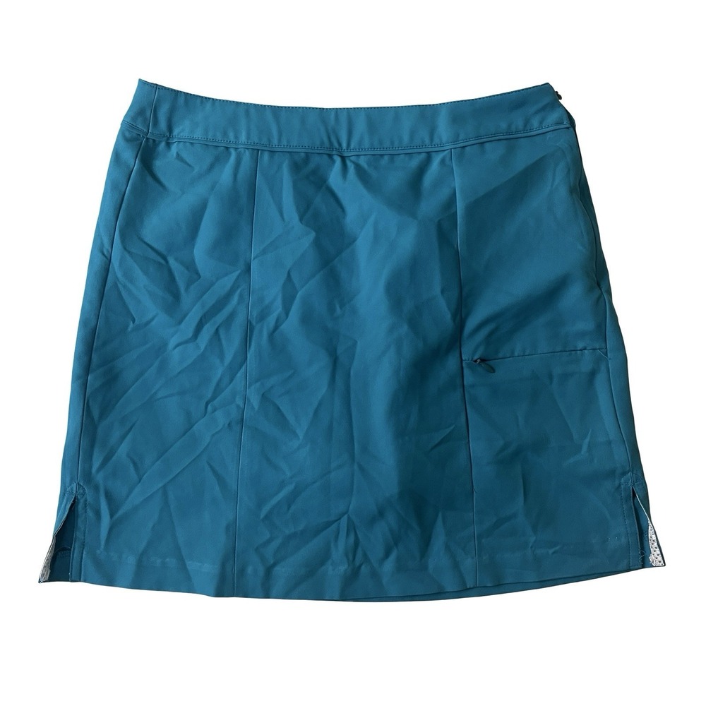 VTG Greg Norman Women's Size 4 Golf Skort Turquoise Blue Perfect Fit Adjustable